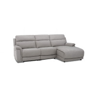 Cressa Power Reclining Leather Sectional With Power Tilt Headrest