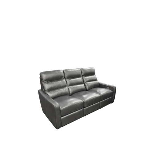 Margate Power Reclining Leather Sofa or Set with Power Tilt Headrest - Available With Power Lumbar