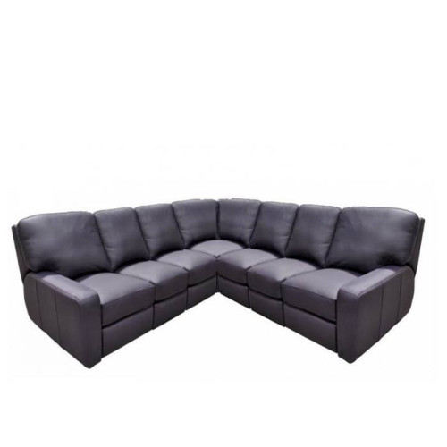 Mavien Reclining Leather Sectional - Available with Power Recline | Power Lumbar