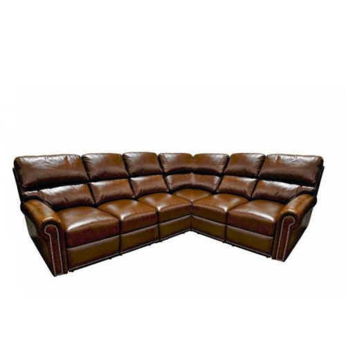 New Bern Reclining Leather Sectional - Available with Power Recline | Power Lumbar