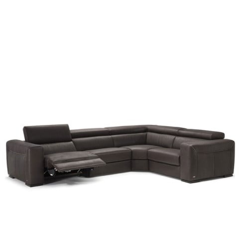 Natuzzi Editions B790 Forza Leather Sectional (Option 2 No Pleats) | Adjustable Headrest