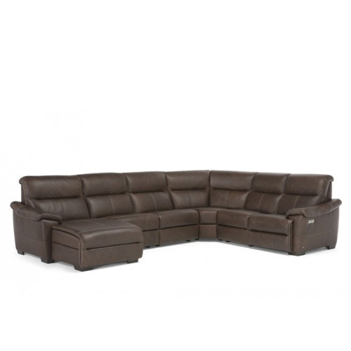 Natuzzi Editions C063 Potenza Leather Sectional | Stationary