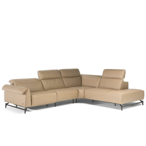Natuzzi Editions C143 Leggiadro Power Reclining Leather Sectional | Adjustable Headrest
