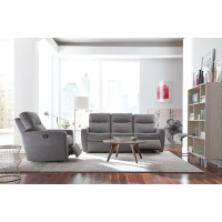 Camira Reclining Leather Sofa or Set with Power Tilt Headrest