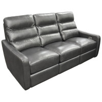 Margate Power Reclining Leather Sofa or Set with Power Tilt Headrest - Available With Power Lumbar