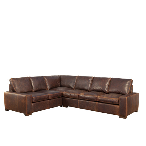 New River Oversized (Deep Seating) Leather Sectional