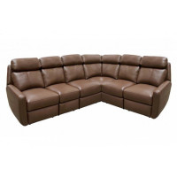 Ravelle Reclining Leather Sectional - Available with Power Recline | Power Lumbar