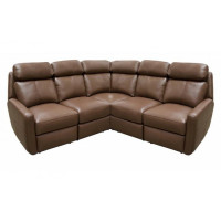 Ravelle Reclining Leather Sectional - Available with Power Recline | Power Lumbar