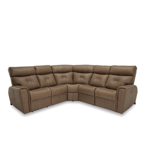Marath Power Reclining Leather Sectional - Available With Power Tilt Headrest | Power Lumbar