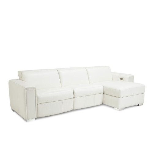 Elira Power Reclining Leather Sectional with Power Adjustable Headrest