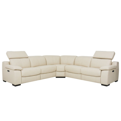 Alyssa Power Reclining Leather Sectional With Power Adjustable Headrest