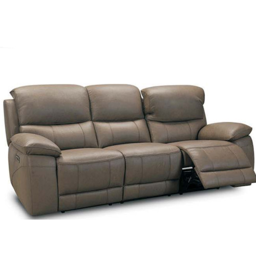 Elra Power Reclining Leather Sofa or Set With Power Tilt Headrest