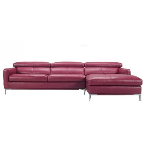 Toria Leather Sectional with Adjustable Headrest