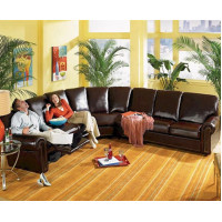 Greenlark Reclining Leather Sectional - Available with Power Recline | Power Lumbar