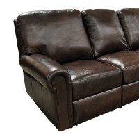Greenlark Reclining Leather Sectional - Available with Power Recline | Power Lumbar