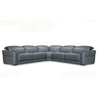 Inna Power Reclining Leather Sectional With Power Headrest