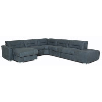Kerren Power Reclining Leather Sectional with Power Adjustable Headrest