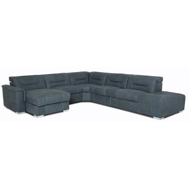 Kerren Power Reclining Leather Sectional with Power Adjustable Headrest