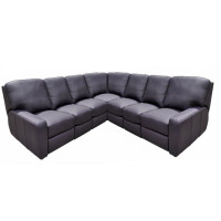 Mavien Reclining Leather Sectional - Available with Power Recline | Power Lumbar