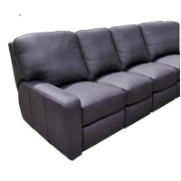 Mavien Reclining Leather Sectional - Available with Power Recline | Power Lumbar