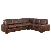 Newra River Oversized (Deep Seating) Leather Sectional