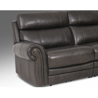 Renna Reclining Leather Sectional With Power Headrests