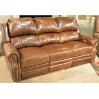 Sanra Reclining Leather Sofa or Set - Available with Power Recline | Power Lumbar