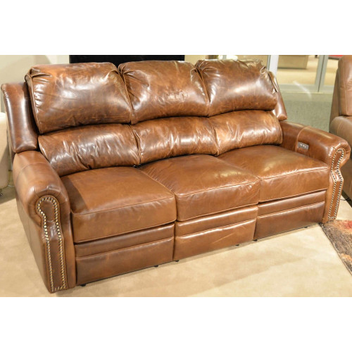 San Rosa Reclining Leather Sofa or Set - Available with Power Recline | Power Lumbar