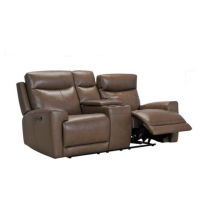 Trielle Power Reclining Leather Sectional with Power Headrest