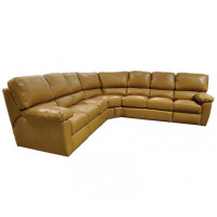 Calla Reclining Leather Sectional - Available with Power Recline | Power Lumbar