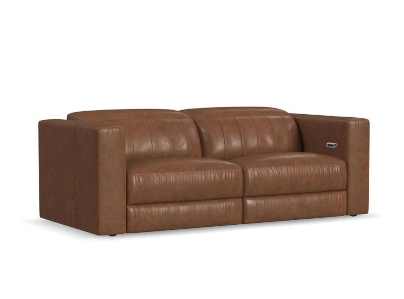 Flexsteel Austin Power Reclining Leather Sofa or Set With Power Tilt Headrest