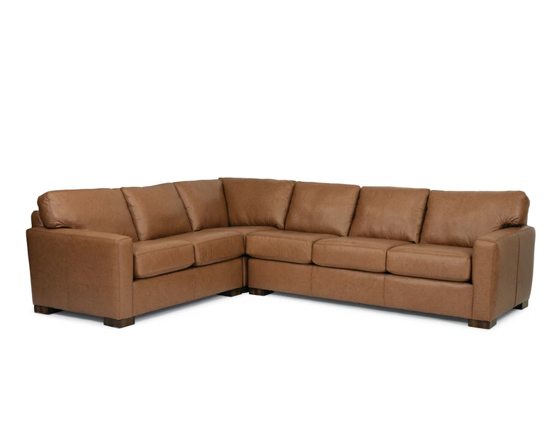 Flexsteel Bryant Stationary Leather Sectional