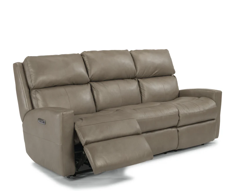 Flexsteel Catalina Power Reclining Leather Sofa or Set With Power Tilt Headrest