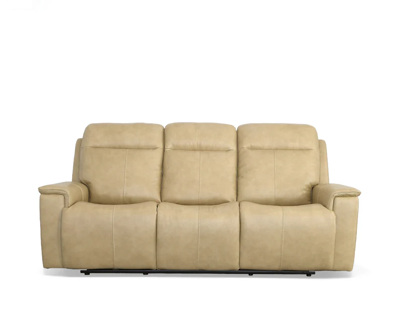 Flexsteel Odell Power Reclining Leather Sofa or Set With Power Tilt Headrest | Power Lumbar