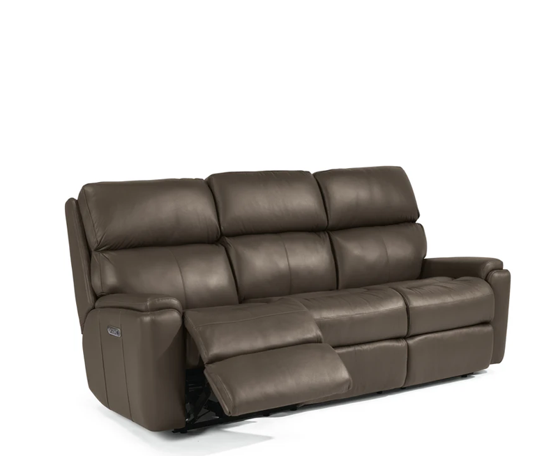 Flexsteel Rio Power Reclining Leather Sofa or Set With Power Tilt Headrest
