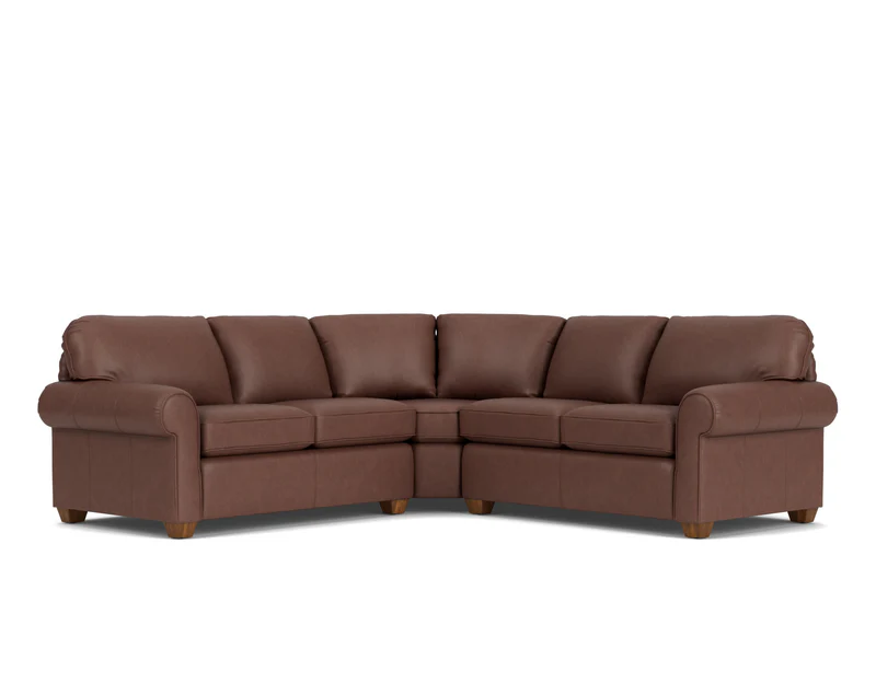 Flexsteel Thorton Stationary Leather Sectional