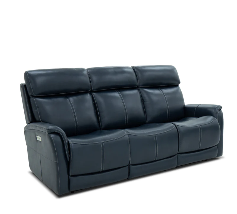 Flexsteel View Power Reclining Fold Down Console Leather Sofa or Set - With Power Tilt Headrest | Power Lumbar