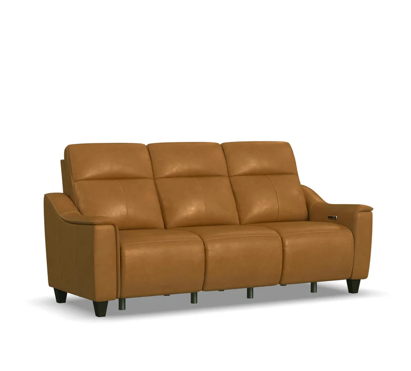 Flexsteel Walter Power Reclining Leather Sofa or Set With Power Tilt Headrest