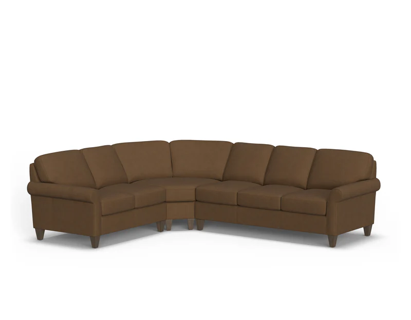 Flexsteel Westside Stationary Leather Sectional