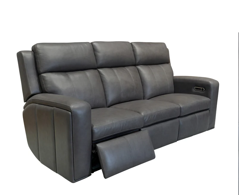 Flexsteel Wyatt Power Reclining Leather Sofa or Set - With Power Tilt Headrest | Power Lumbar