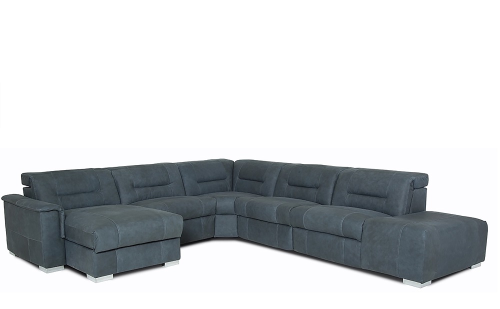 Kerren Power Reclining Leather Sectional with Power Adjustable Headrest