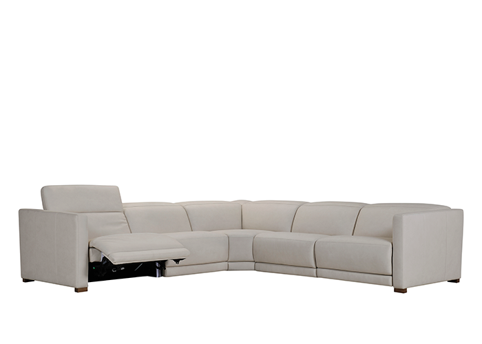 Jessa Power Reclining Leather Sectional With Power Headrest