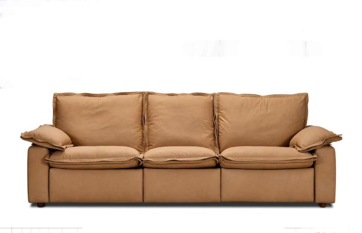 Clova Power Reclining Leather Sofa or Set With Power Headrests