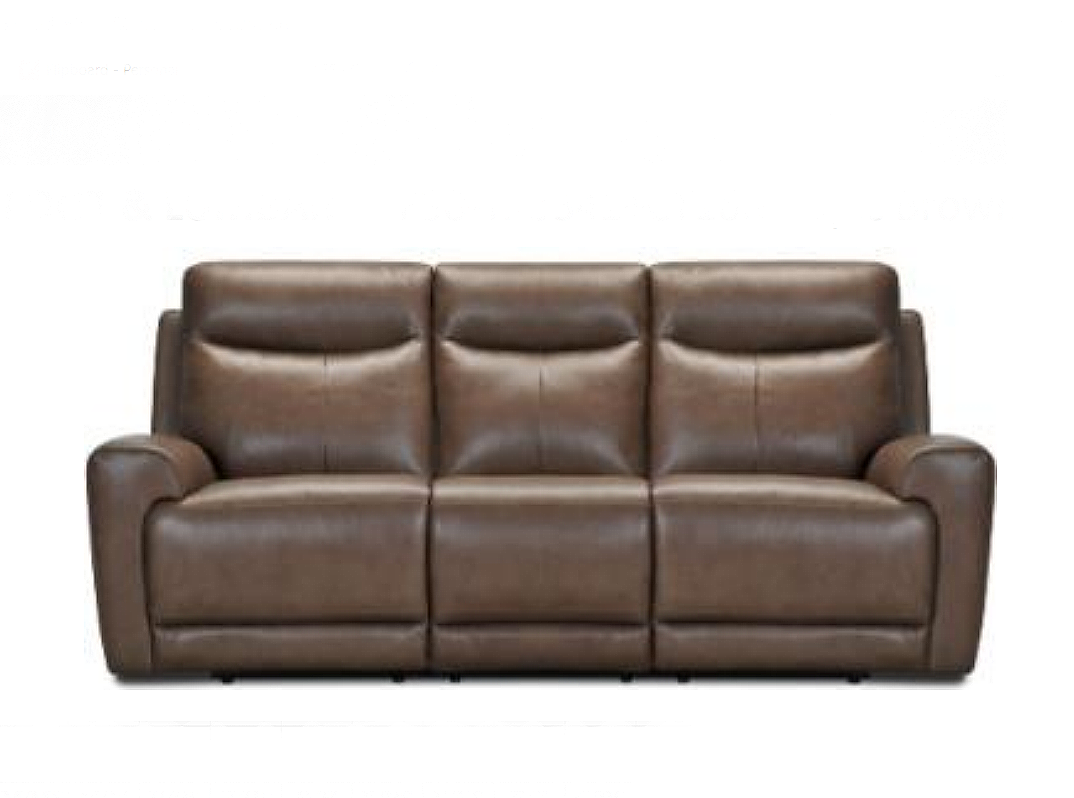 Trielle Power Reclining Leather Sofa With Power Headrest