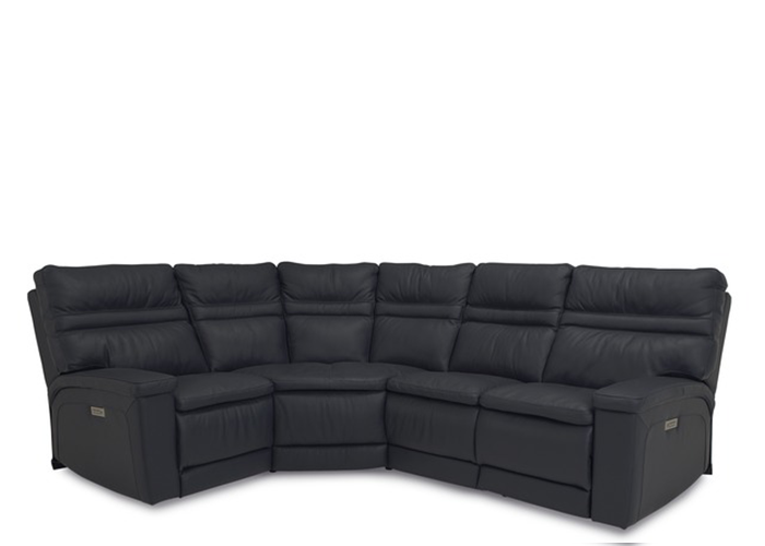 Tolia Power Reclining Leather Sectional - Available With Power Tilt Headrest | Power Lumbar