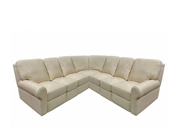 Ashlea Reclining Leather Sectional - Available with Power Recline | Power Lumbar