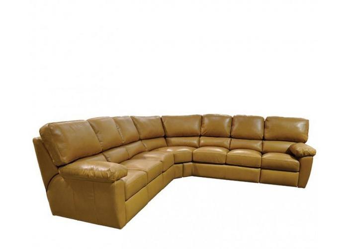 Calla Reclining Leather Sectional - Available with Power Recline | Power Lumbar
