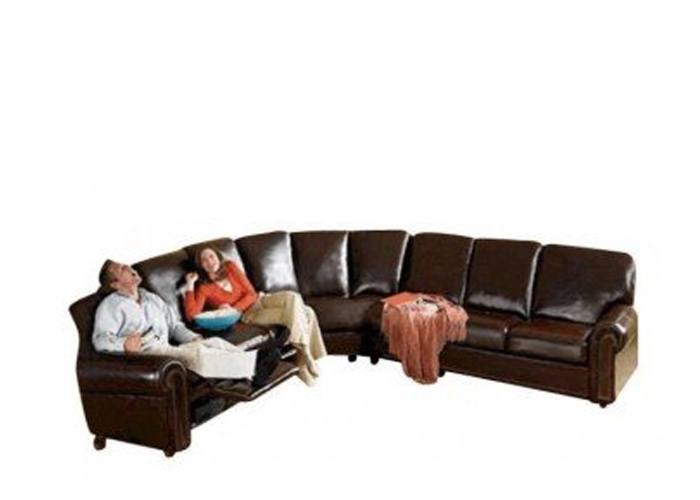 Greenlark Reclining Leather Sectional - Available with Power Recline | Power Lumbar