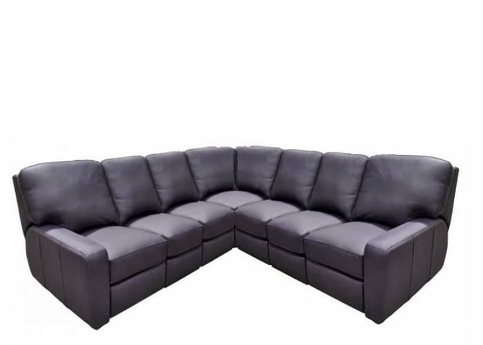 Mavien Reclining Leather Sectional - Available with Power Recline | Power Lumbar