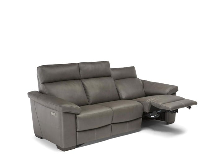 Natuzzi Editions C126 Estremo Power Reclining Leather Sofa or Set with Power Tilt Headrest